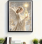Preview: Diamond Painting Engel im Schnee mit goldenen